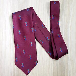 Schwabe May Maroon Tie W/ Multicolor Handprints